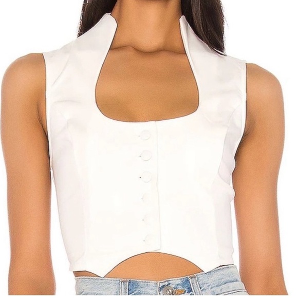 superdown Jackets & Blazers - Superdown X Draya Michele Crop White Vest size XS.